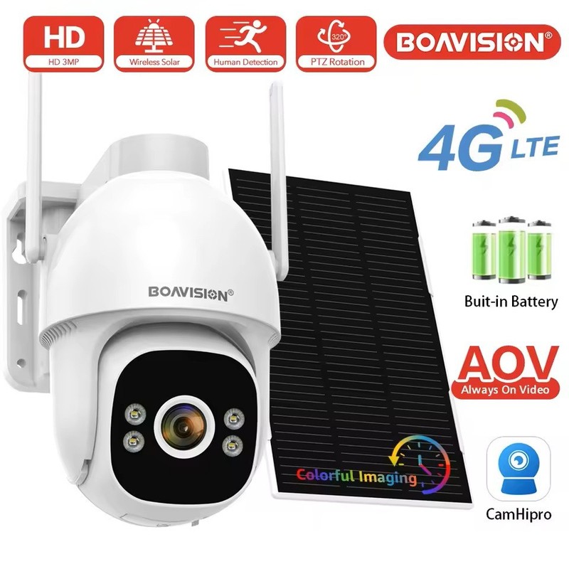 4G AOV Solar IP/Network Surveillance Camera Color Night Vision