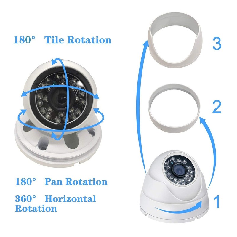 4K 8MP Lite Dome TVI CVI AHD Analog 4 in 1 CCTV , 65ft IR Night Vision, 2.8mm... gallery