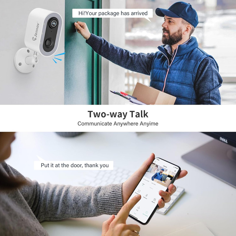 Wireless Security Camera, 2.4Ghz Wifi Camera Battery Powered with AI Smart Detec gallery