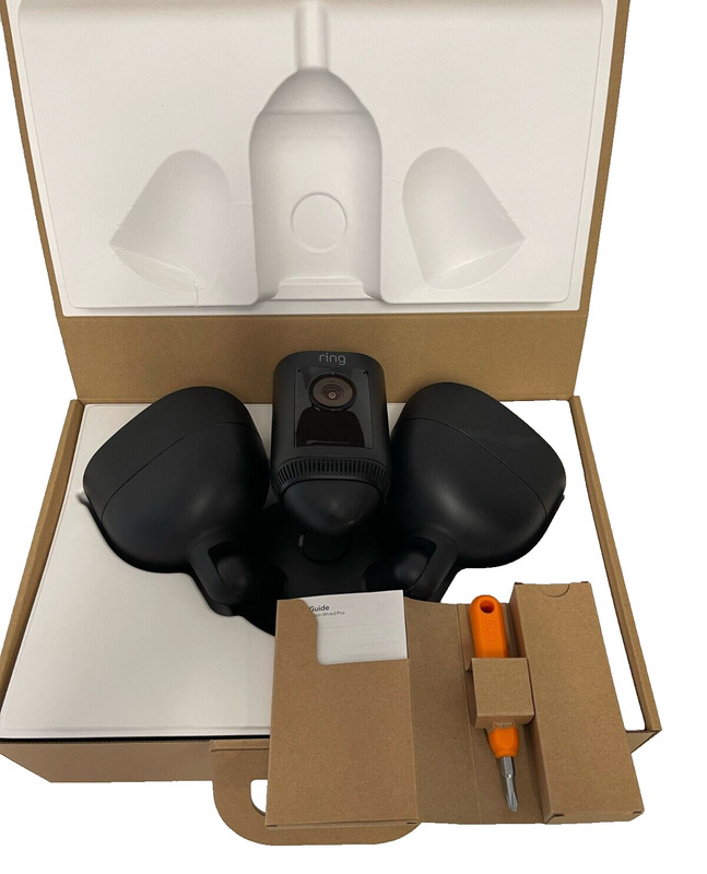 Ring Security Floodlight Cam Wired Pro (3rd gen) Black, Open Box gallery