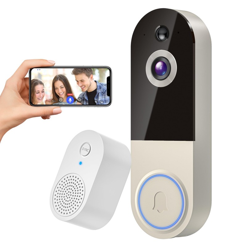 Camara De Timbre Inalambrica Con Audio De Dos Vias Y Vision Nocturna Pro