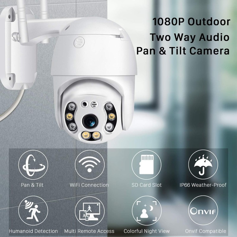 All-in-One Outdoor Surveillance Camera - 1080P, Night Vision & Motion Alerts gallery