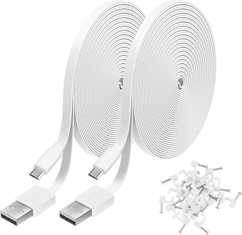 2 Pack 20FT Power Extension Cable Compatible with WyzeCam Wyze Cam Pan WYZE C .
