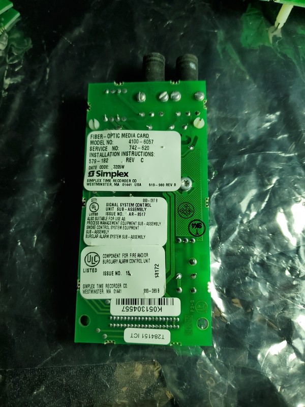 SIMPLEX 400-6057 FIBER MEDIA MODULE 579-182 Rev C Preowned See Desc.