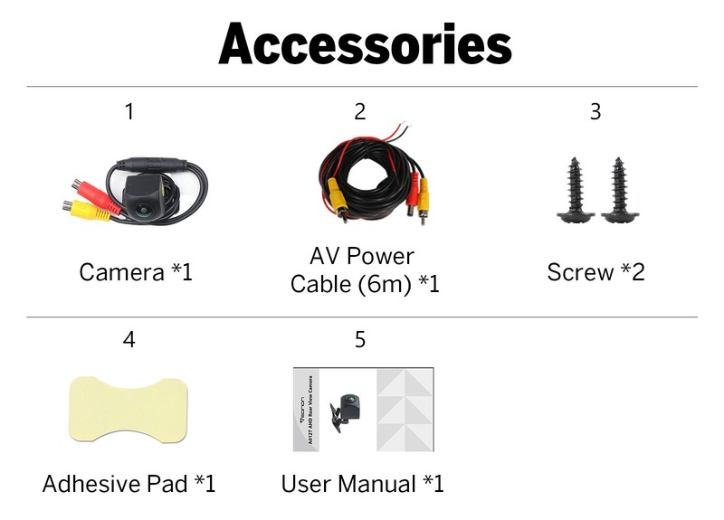 In Car 1080 AHD WaterProof Parking Reverse Camera Rear View Backup Reversing Cam gallery