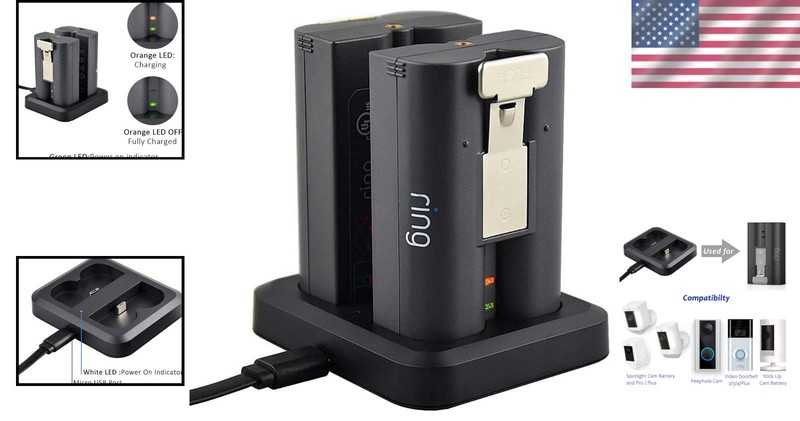 Smart Home Compatible Dual Ring Battery Charger—Fast, Safe & Compact Design gallery
