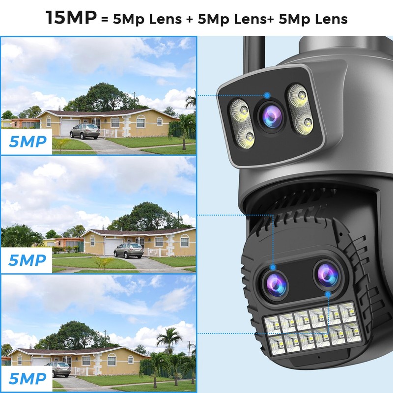 6K 15MP IP Camera Outdoor WiFi 4K 8MP Security PTZ Auto Tracking Surveillance gallery