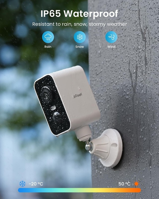 ieGeek Security Cameras Wireless Outdoor 4pcs, 2K 3MP Battery Powered WiFi CCTV gallery