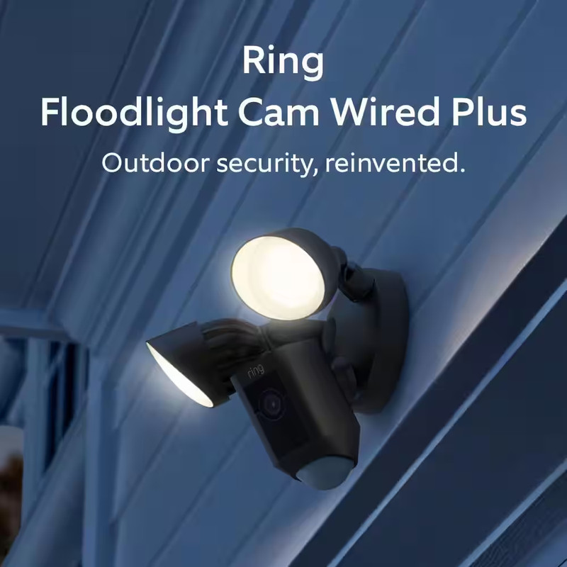 Floodlight Cam plus Wired - Outdoor Smart Security Camera with Two LED Lights, T gallery