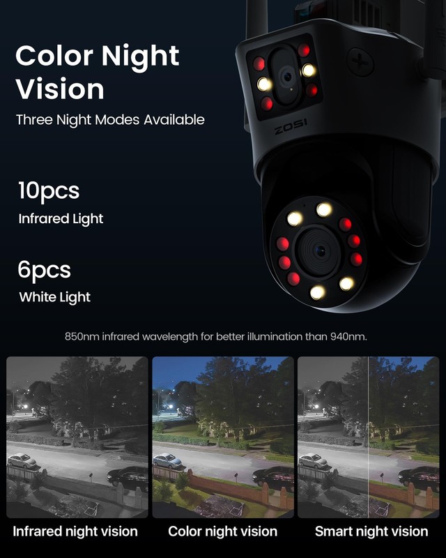 C298 Max 4K 8MP Dual-Lens(2x4MP) Wired WiFi PTZ Plug-in Security Camera Outdo... gallery