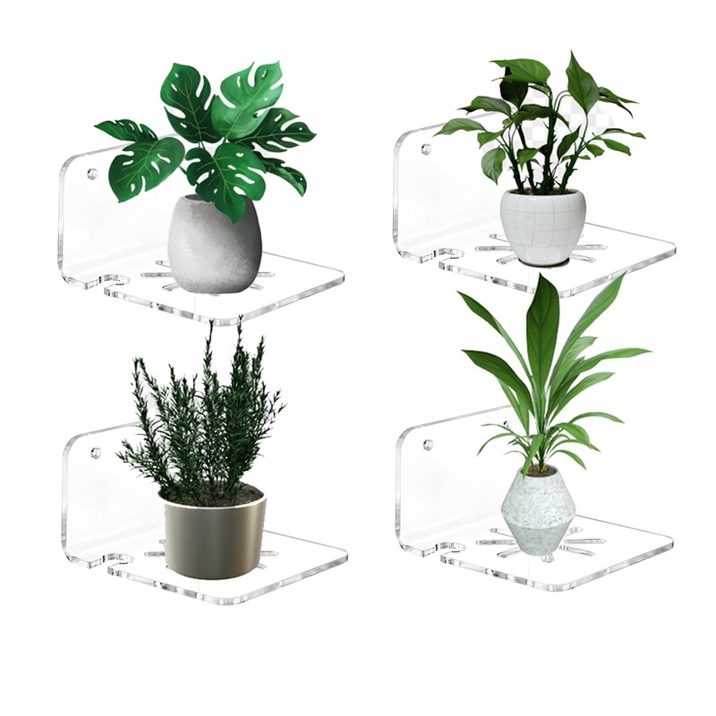 Acrylic Floating Wall Shelves 3Set for Security Cameras Baby Monitors Speaker... gallery