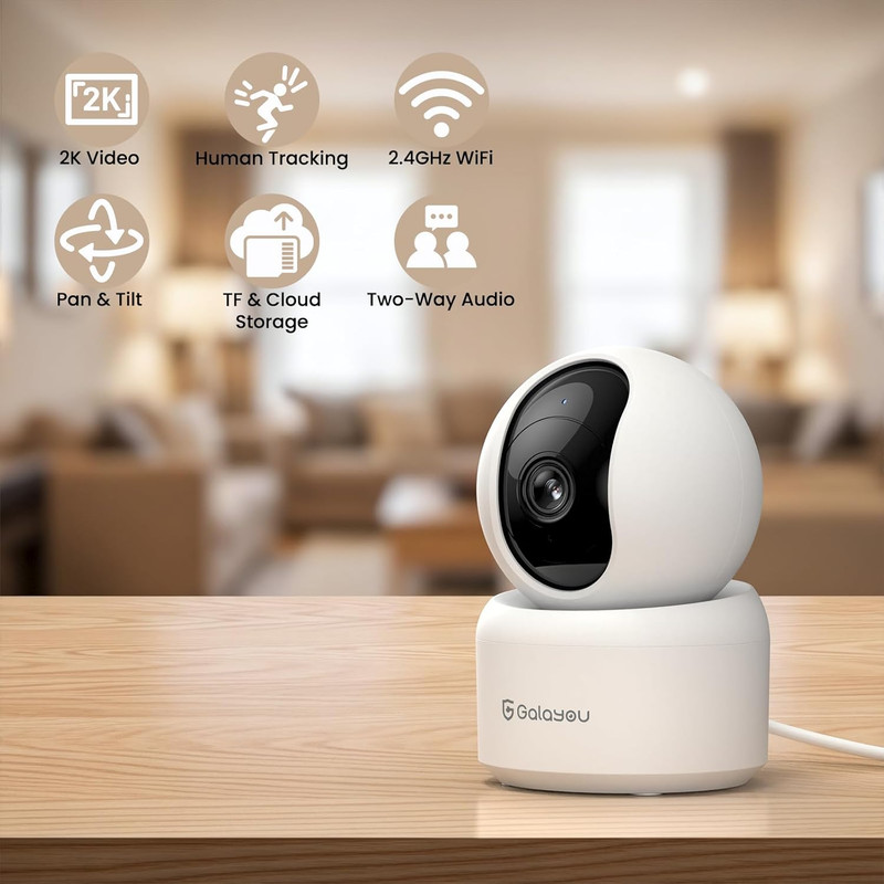 2K Indoor Cameras for Home Security-Baby/Pet/Dog/Cat Monitor with Phone APP, Wi- gallery
