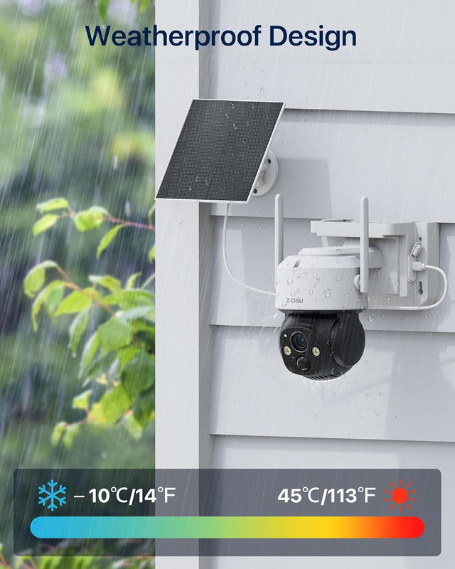 C291 4MP Solar Security Cameras Wireless Outdoor, 360° Pan Tilt Battery Cameras gallery