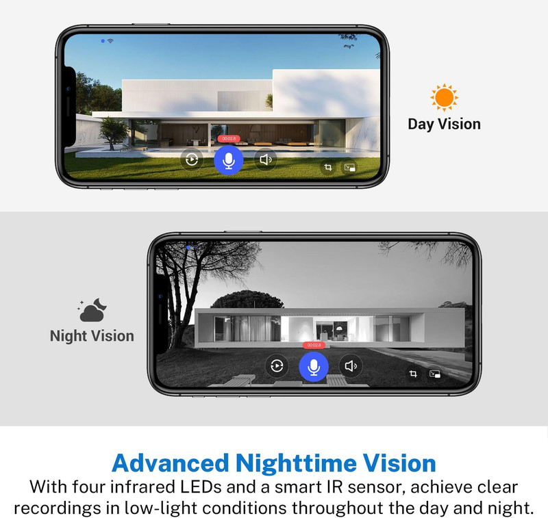 1080P Wireless Doorbell Camera with Receiver, AI Human Detection, 2-Way Audio, N gallery