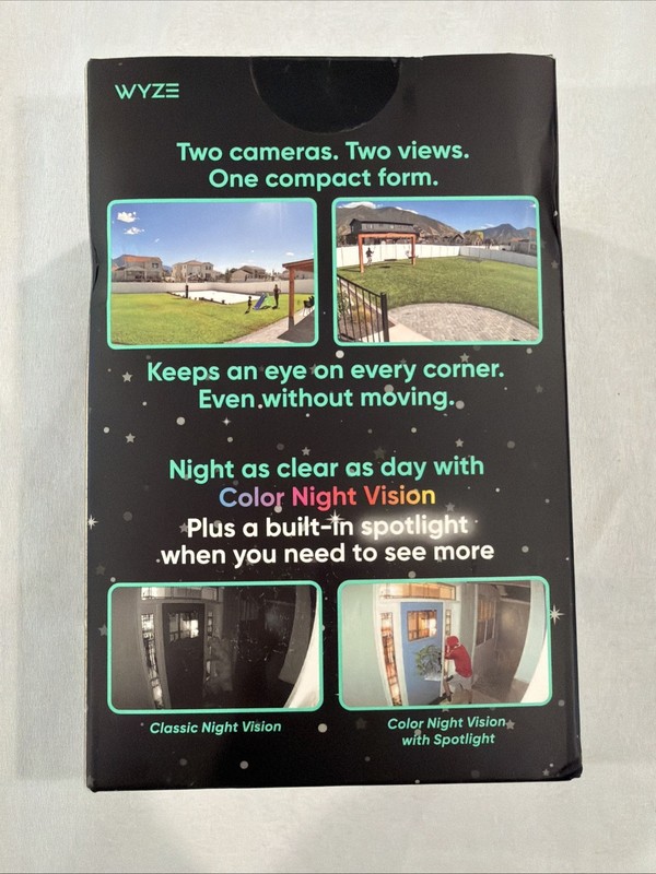 Wyze Duo Cam Pan 2K IP65 Indoor Outdoor Pan Tilt Camera Alexa 32GB New gallery