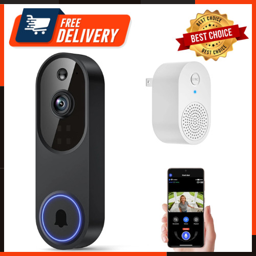1080P Wireless Wi Fi Video Doorbell Camera with Two Way Audio…