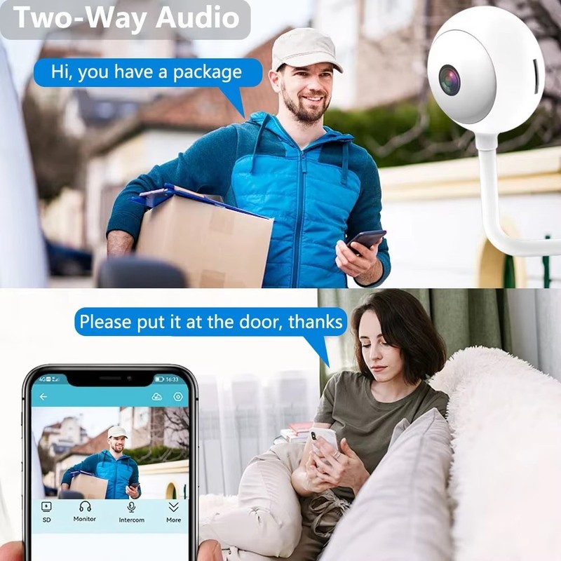 5MP WiFi LED Bulb Camera Indoor Two Way Audio Night Vision Wireless Camera gallery