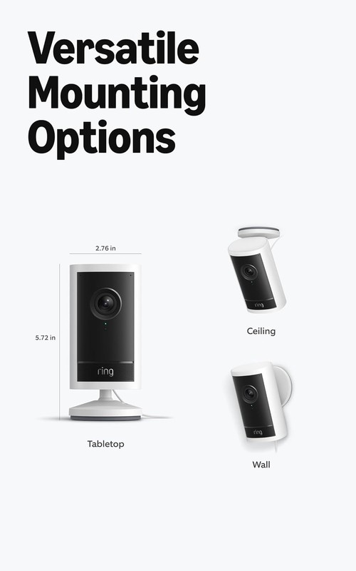 Ring Outdoor Cam Pro Newest Model Wireless Security Camera White with Indoor gallery