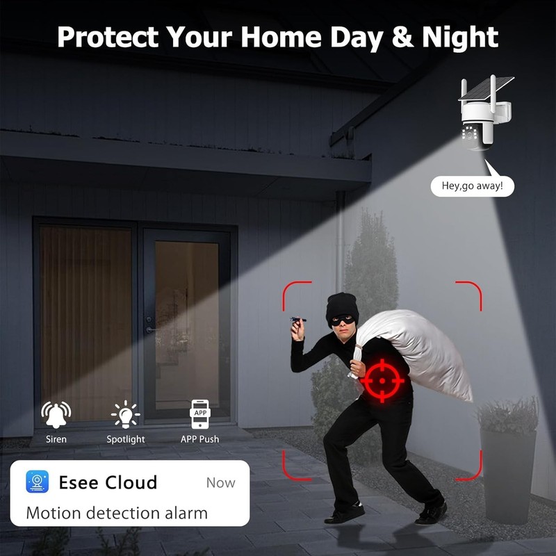Security Cameras Wireless Outdoor, 2 Cam-Kit, 4MP Solar-Powered Camera with C... gallery