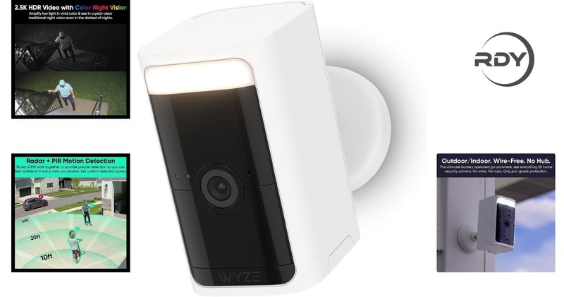 Integrated Spotlight Security Camera - 2.5K HDR Video with Alexa Compatibility gallery