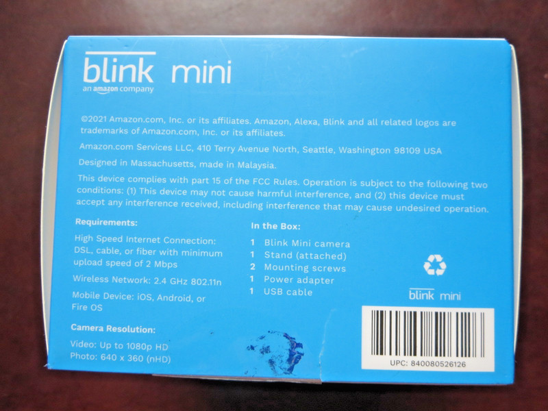 Blink Mini Indoor Plug-In Live HD Smart Security Camera (New in Box) gallery