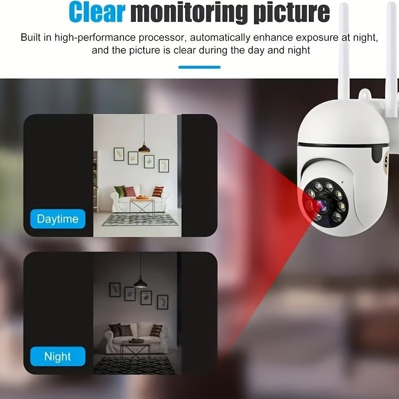4Pcs WiFi Cameras, 1080P HD, Two-Way Audio, Night Vision, IP54 Waterproof gallery