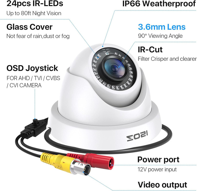 1080P Dome Security Camera Outdoor, Hybrid 4-In-1 CVI/TVI/AHD/CVBS | 2MP Day Nig gallery