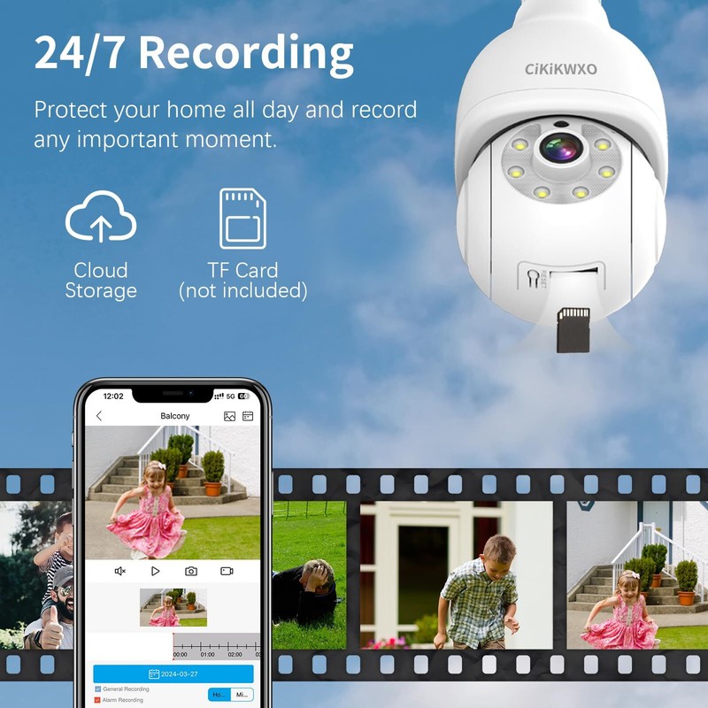Foco Camara WiFi 2K HD Inteligente AI Inalambrica 360° Seguridad Cámara Espía gallery