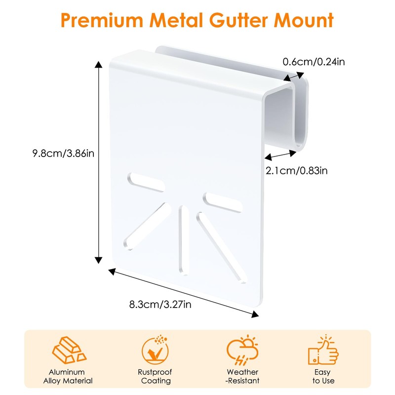 Gutter Mount Compatible with WYZE Solar Cam Pan, Rust-Proof Metal Outdoor Mou... gallery