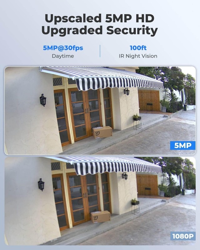 5MP High Definition Security Camera with 100ft Night Vision & Local Storage gallery