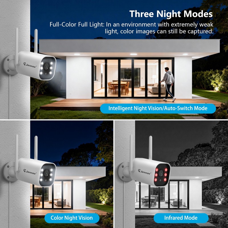 5MP Outdoor Home Security Camera System Wireless 12" Monitor Wifi NVR Recorder gallery