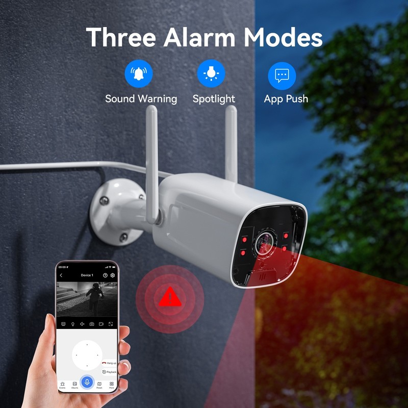 Wireless 5MP 10CH NVR WIFI 3MP Security Camera System Audio AI Detection 1TB HDD gallery