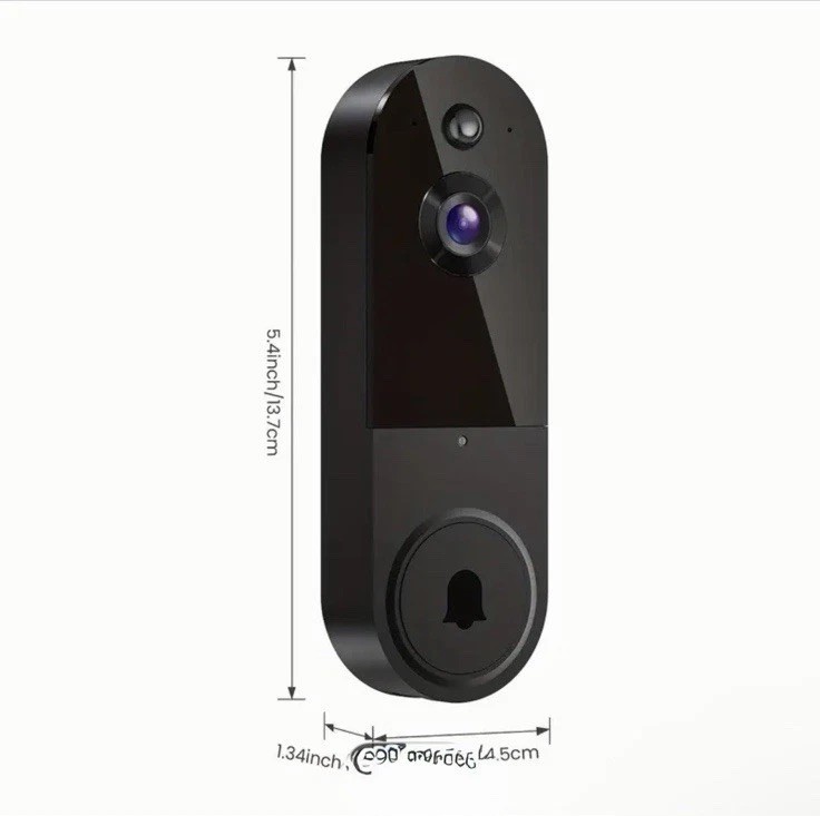 Wireless Doorbell Security Camera Wireless Outdoor System 1080p/5mp In Black gallery