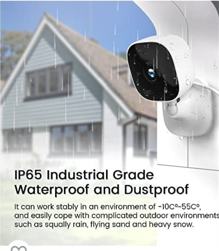 FINSUI Security Camera - Outdoor/Indoor Camera for Baby Monitor 1080P HD, 5 Mega gallery