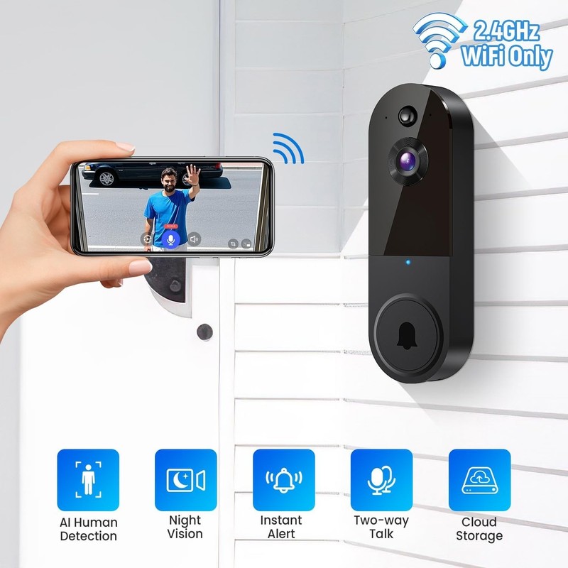 Camera Timbre De Puerta HD Wifi Inalambrico Con Camara Audio Y Video Para Casa gallery