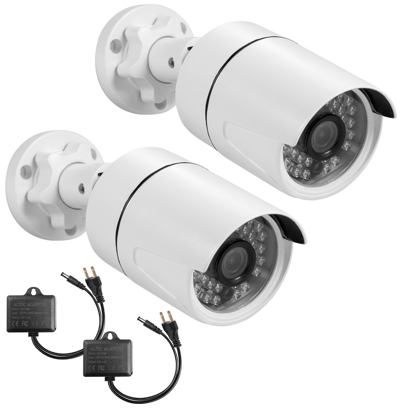 2 Pack IP66 Bullet Camera 5MP HD Video Indoor Outdoor Surveillance Security