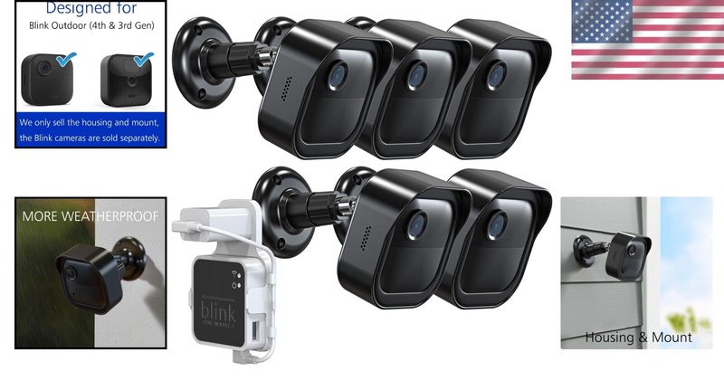 Adjustable Wall Mount for Blink Outdoor Cameras - 5 Pack, Fits Sync Module 2 gallery