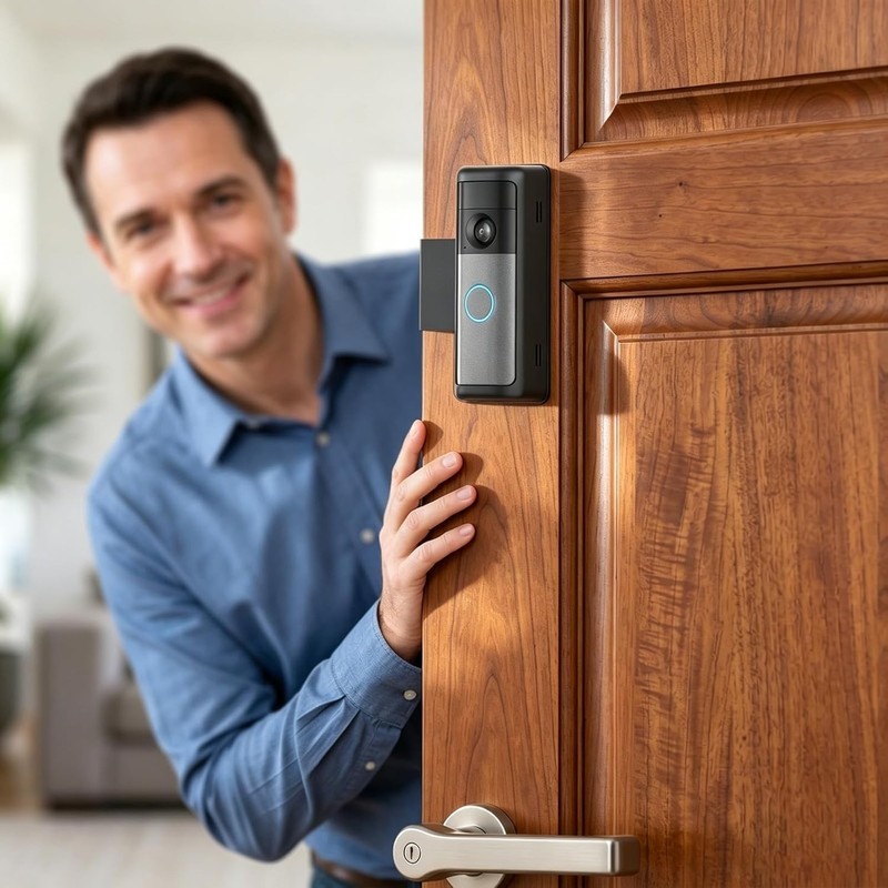 Anti-Theft Ring Doorbell Mount with Battery Doorbell//Plus(2nd Gen), No-Drill... gallery