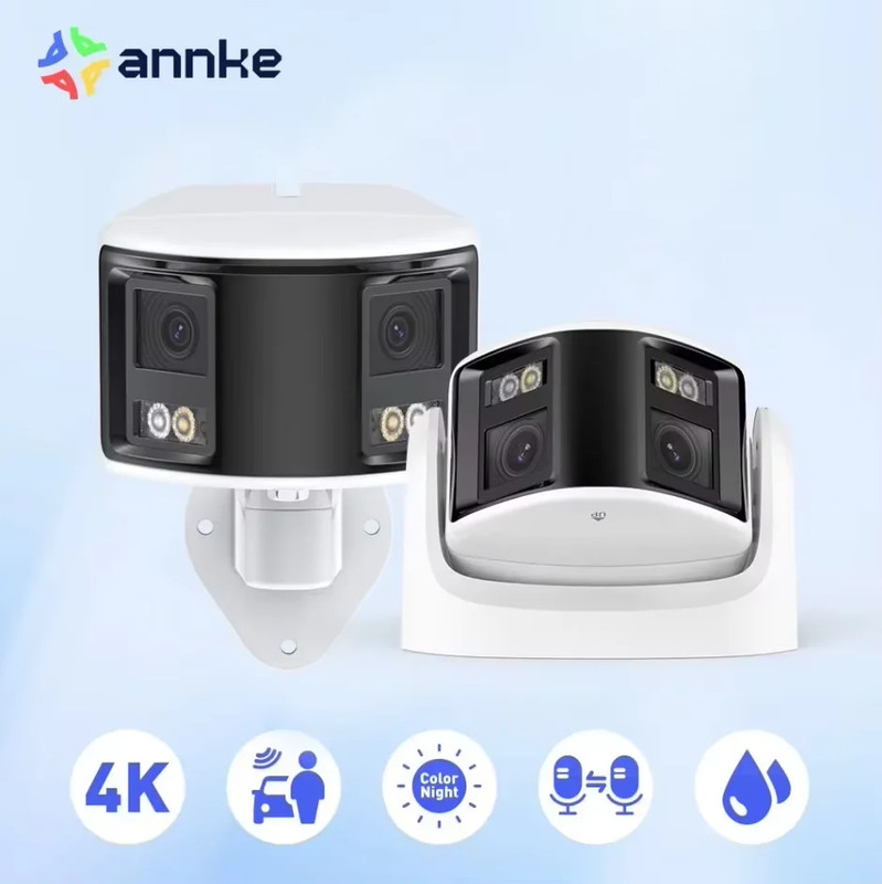 ANNKE 8MP Dual-Lens 180° POE Security Camera 4K AI Human Detection IP66 Outdoor gallery