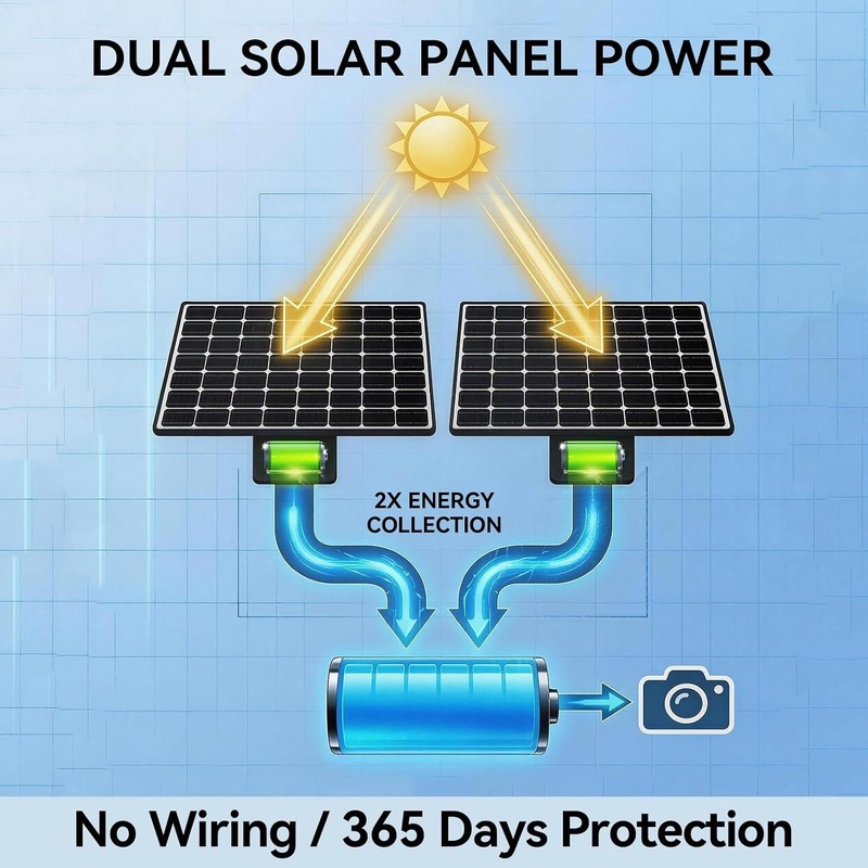 4G LTE Solar Security Camera Outdoor Dual Lens 4K PTZ Night Vision No WiFi gallery