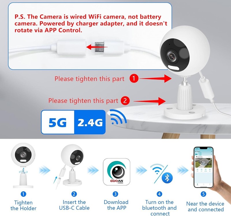 5G Security Camera with Waterproof & Color Night Vision for Home Safety gallery