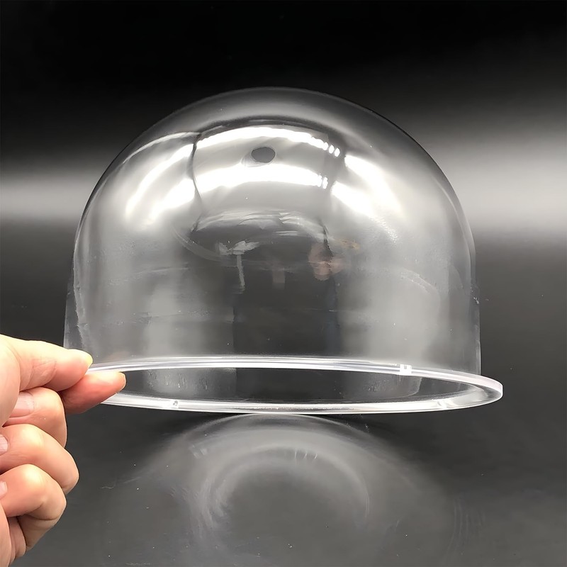 7" Clear Acrylic Dome Cover for CCTV Security Camera - 177mm x 130mm, Pre-drille gallery