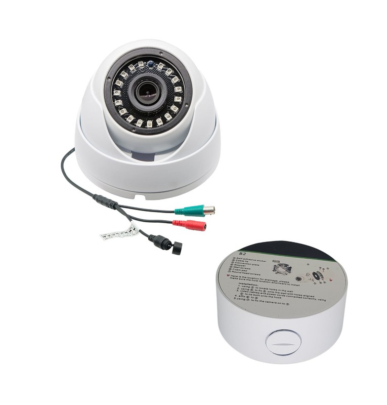 HD 1080P Outdoor Indoor Wide Angle CCTV Security Dome Camera with Mounting Base