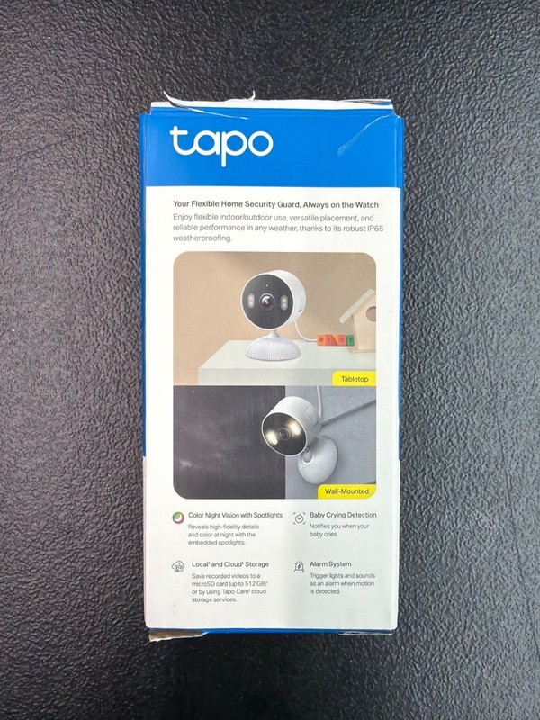Tapo Indoor/Outdoor Security Wi-Fi Camera 1080p Full HD Night Vision IP65 Weathe gallery