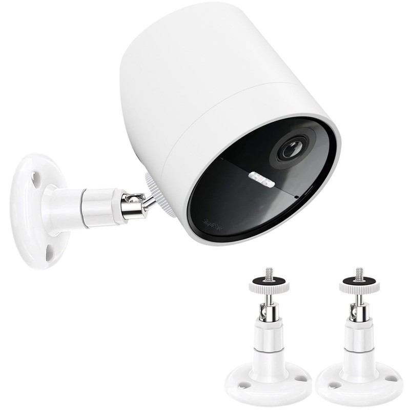 2 Pack Wall Mount Compatible SimpliSafe Outdoor Security Camera, 360° Rotation. gallery