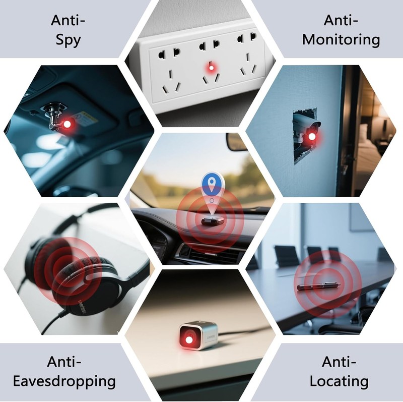 Hidden Spy Camera Bug Detector GPS Tracker Anti-Spy Device for Travel Hotel Car gallery