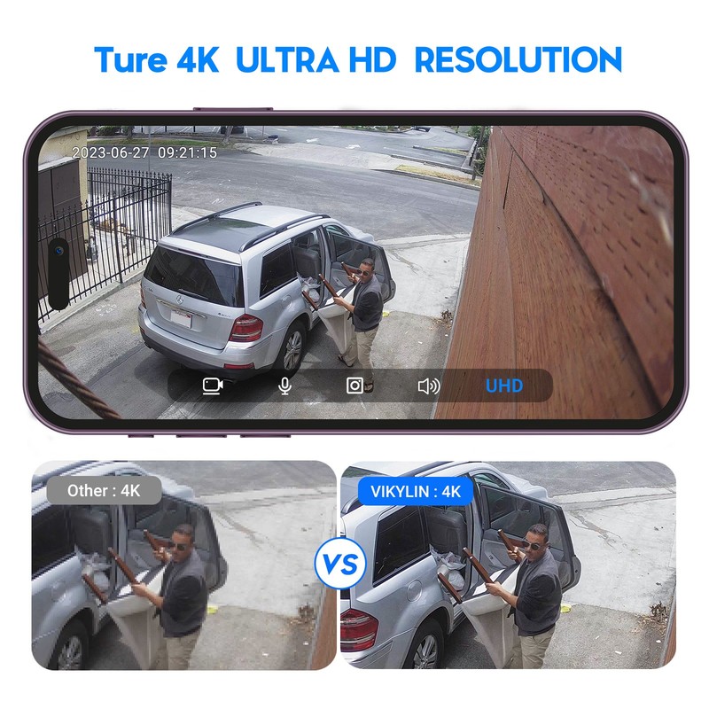 VIKYLIN CCTV Mini Night Version POE 8MP 4K Security Camera ONVIF Outdoor/Indoor gallery