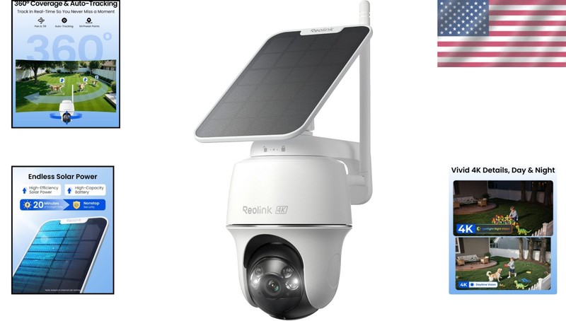 Advanced 8MP Solar Security Camera - HD Night Vision with No Subscription Fees gallery