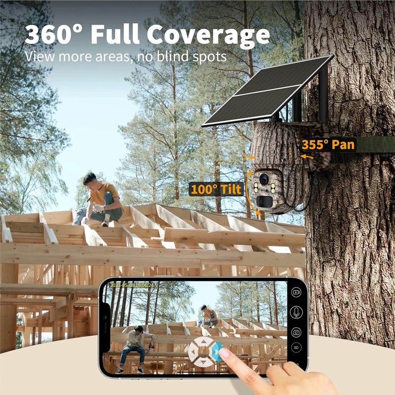 4G LTE Solar Trail Cameras Outdoor Wireless - No WiFi Needed Security Cameras, 2 gallery