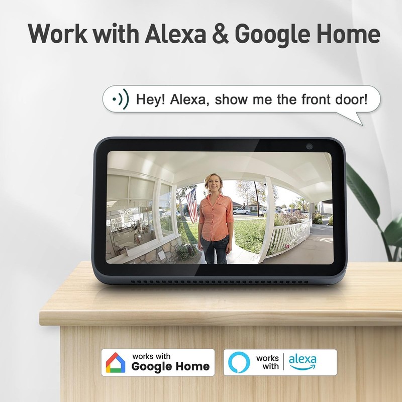 Doorbell Camera Wireless No Subscription, 2K Video Doorbell with Chime, 2-way... gallery